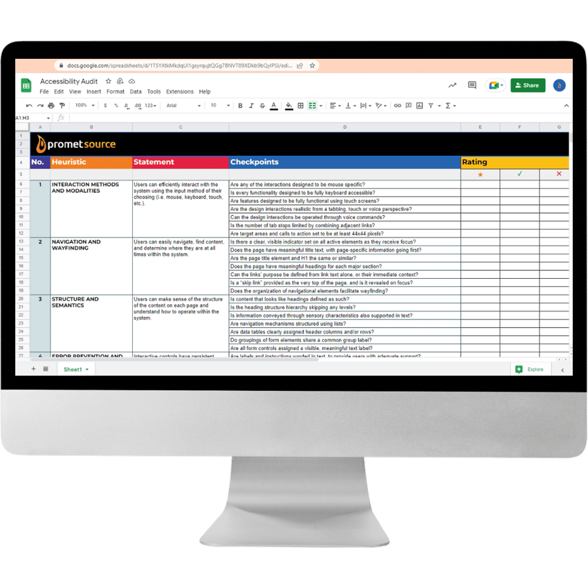 web accessibility template on a monitor web accessibility template on a monitor
